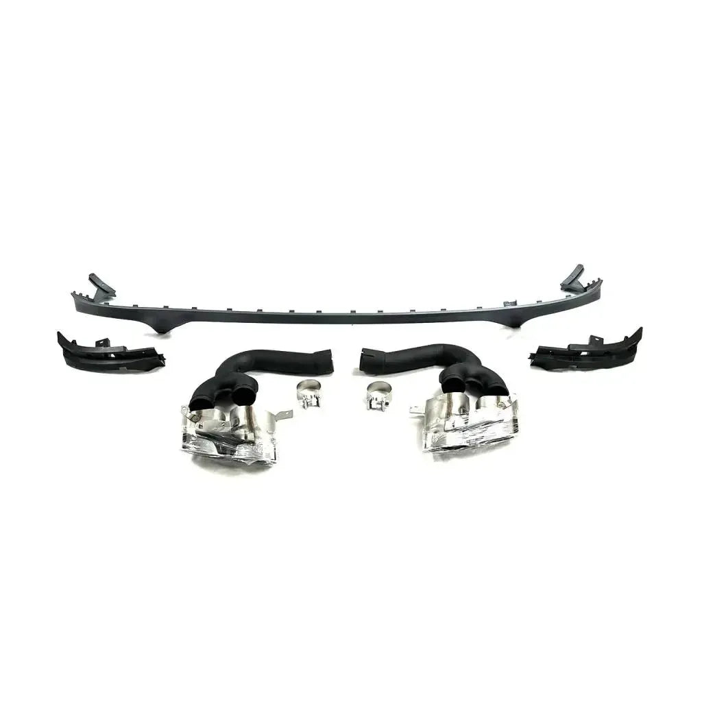 SQ8 Style Rear Diffuser With Quad Tips - Audi SQ8 / Q8 S Line