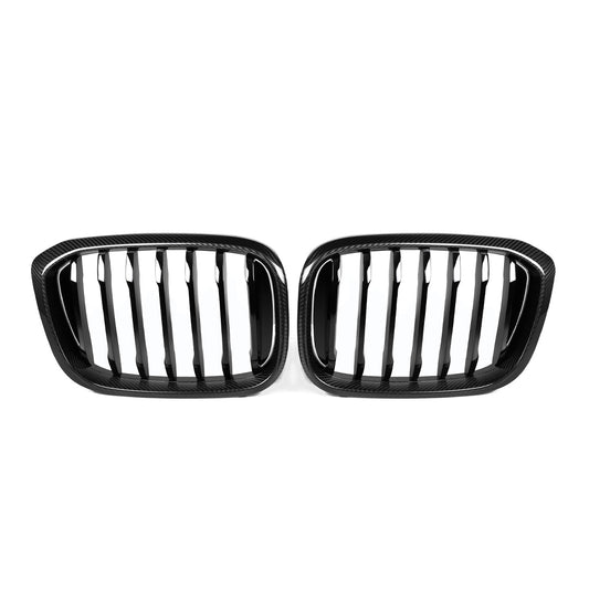 Single Slat Carbon Fiber Front Grilles - BMW F97 X3M F98 X4M Pre-LCI