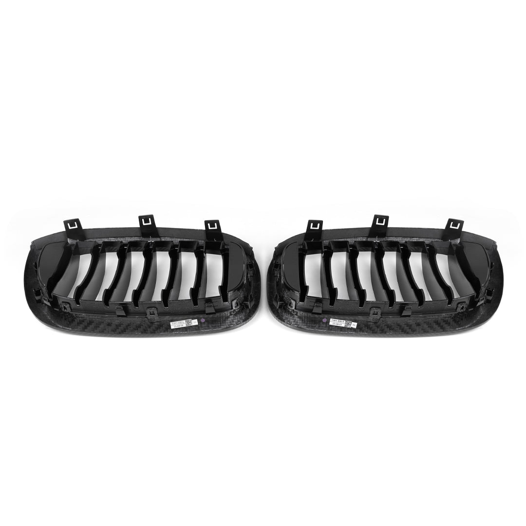 Single Slat Carbon Fiber Front Grilles - BMW F97 X3M F98 X4M Pre-LCI