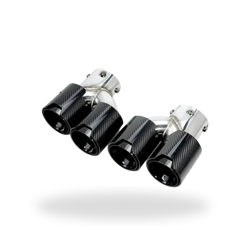 MP Style Carbon Fiber Quad Exhaust Tip Set - BMW G20 3 Series & G22/G23/G26 4 Series