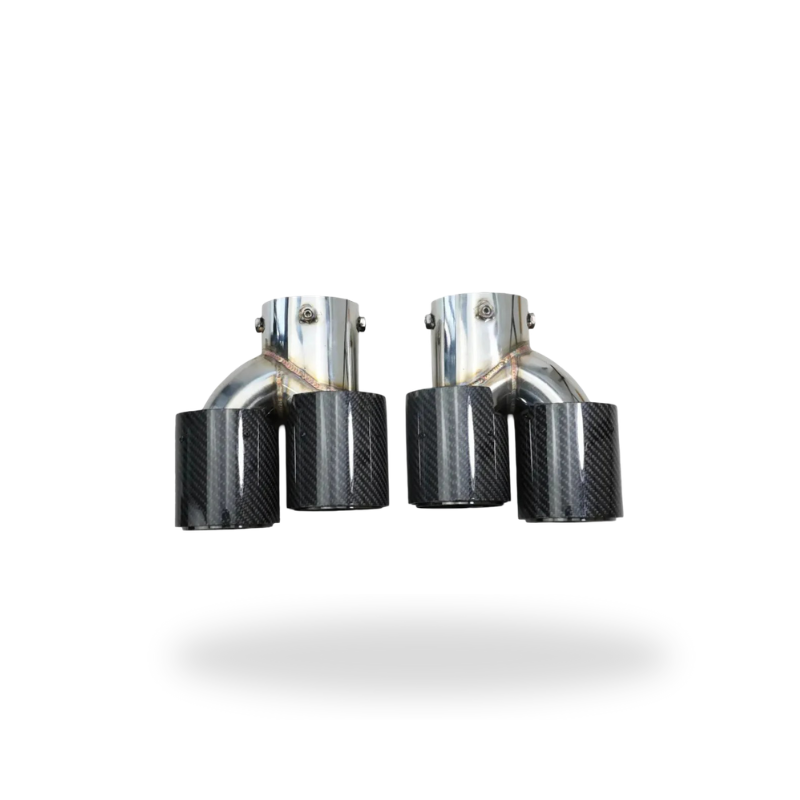MP Style Carbon Fiber Quad Exhaust Tip Set - BMW G20 3 Series & G22/G23/G26 4 Series