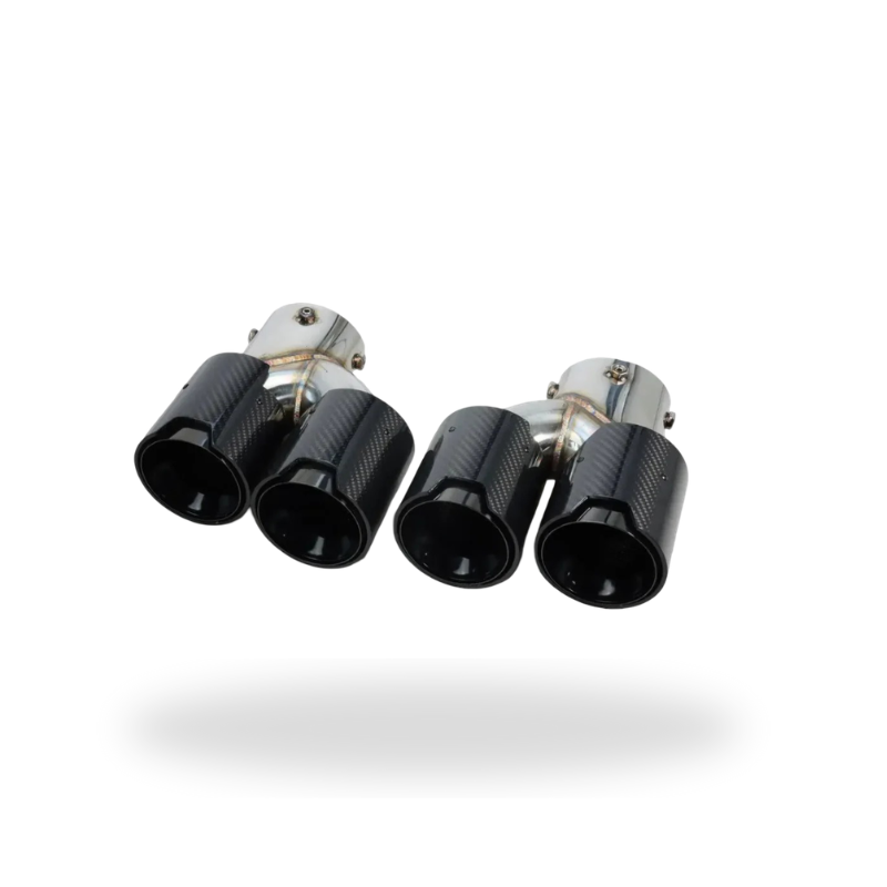 MP Style Carbon Fiber Quad Exhaust Tip Set - BMW G20 3 Series & G22/G23/G26 4 Series