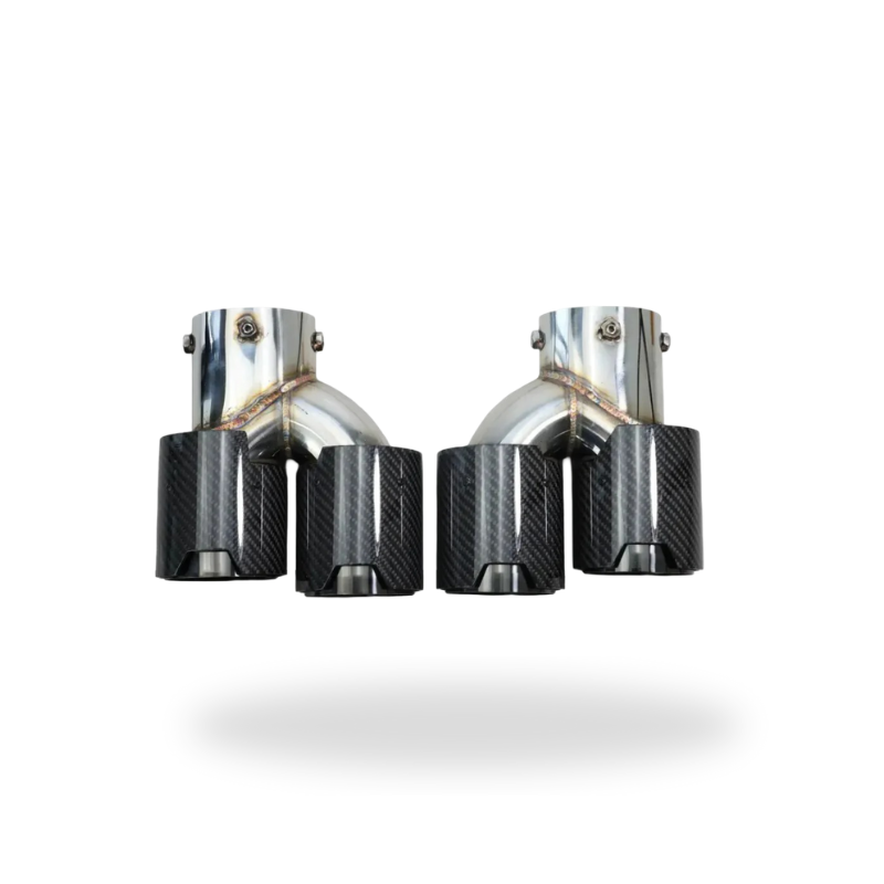 MP Style Carbon Fiber Quad Exhaust Tip Set - BMW G20 3 Series & G22/G23/G26 4 Series