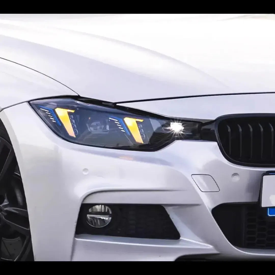 Snake Eye Style LED Headlight with White/Yellow DRL - BMW F80 M3 & F30 3 Series
