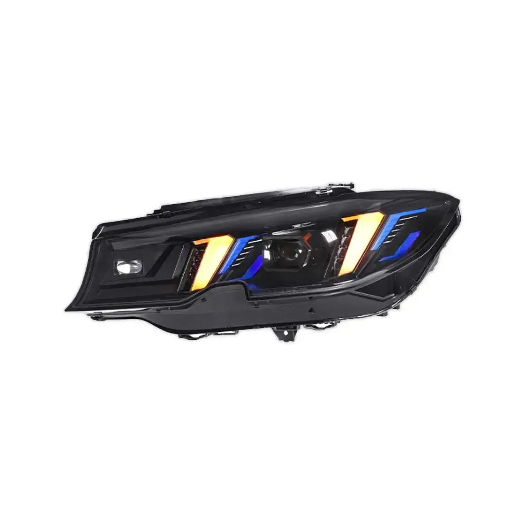 Snake Eye Style LED Headlight With White/Yellow DRL - BMW G20 3 Series