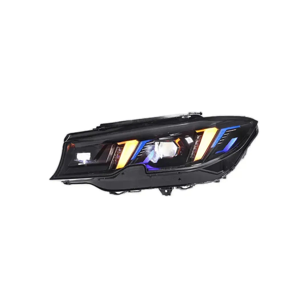 Snake Eye Style LED Headlight With White/Yellow DRL - BMW G20 3 Series