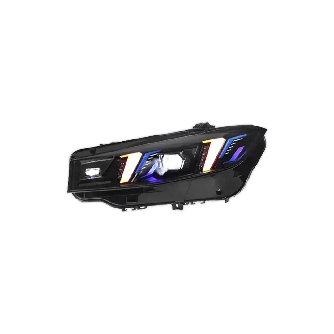 Snake Eye Style LED Headlight With White/Yellow DRL - BMW G20 3 Series
