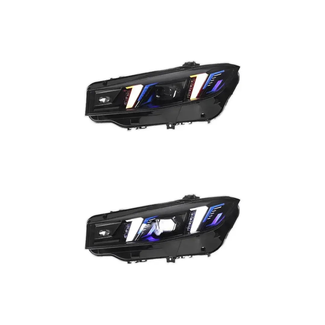Snake Eye Style LED Headlight With White/Yellow DRL - BMW G20 3 Series