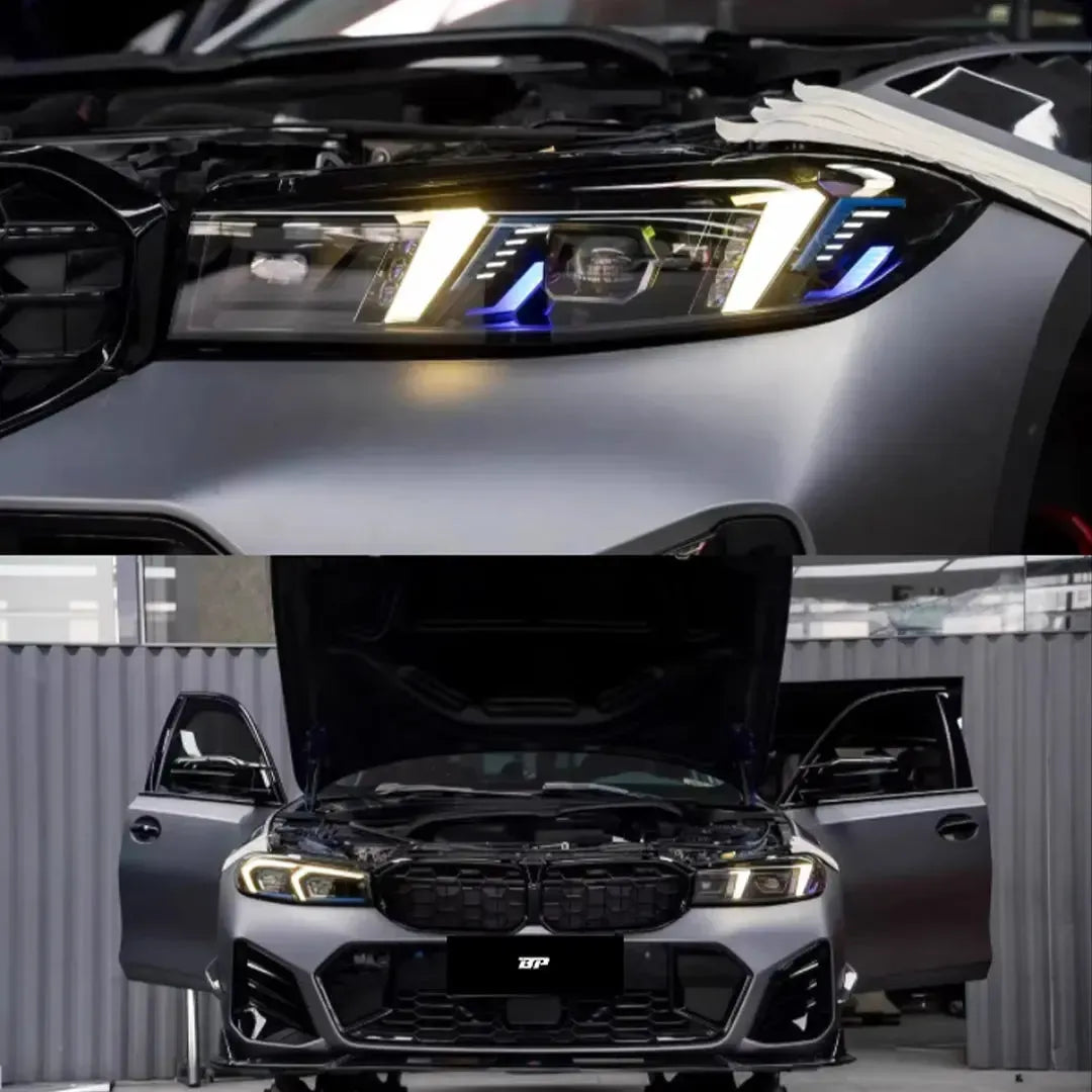 Snake Eye Style LED Headlight With White/Yellow DRL - BMW G20 3 Series