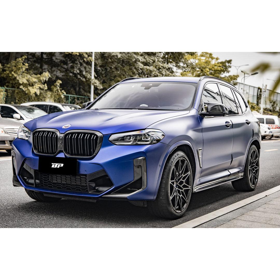 Dual Slat Carbon Fiber Front Grilles - BMW F97 X3M F98 X4M LCI