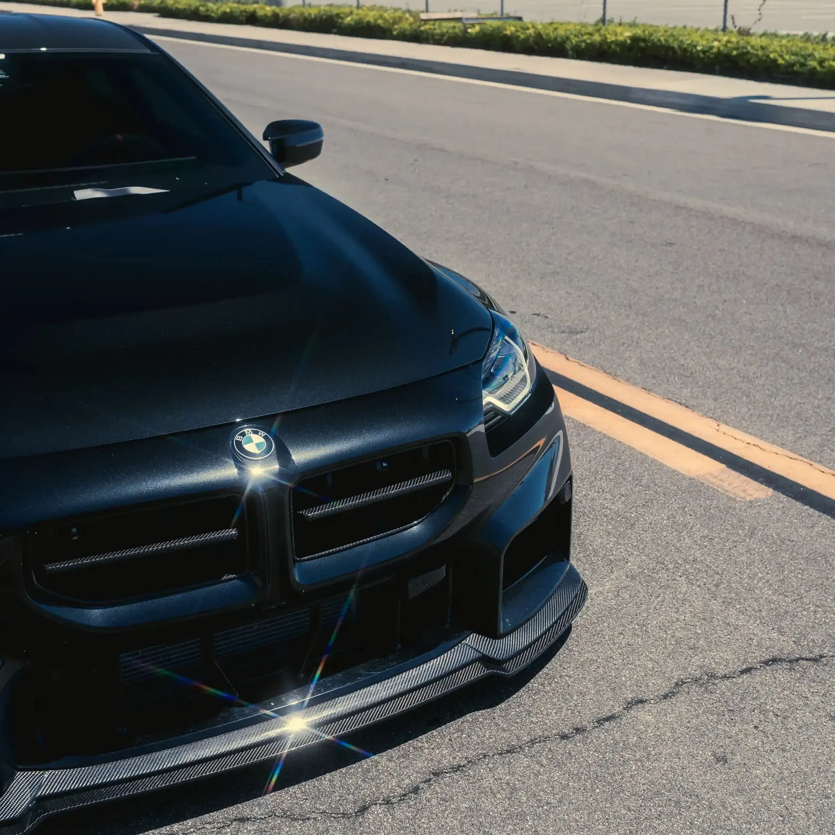 AN Adjustable Style Carbon Fiber Front Lip - BMW G87 M2