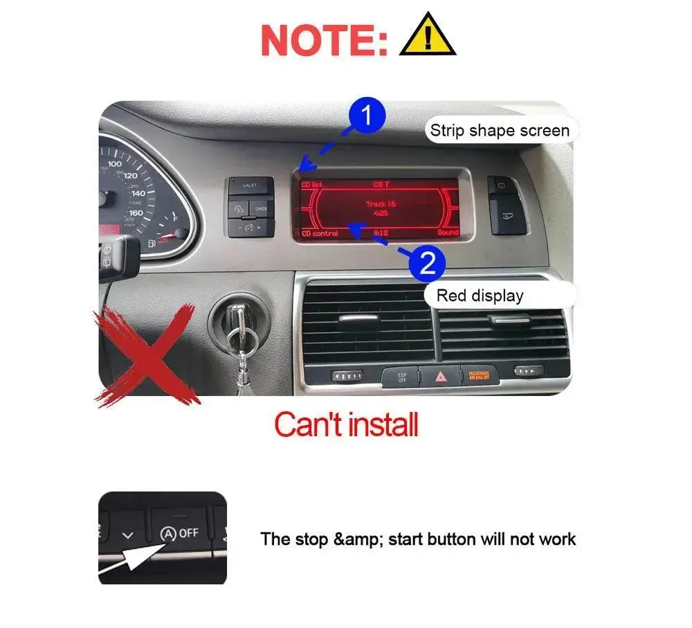 Apple CarPlay & Android Auto Android Screen Upgrade – 2005- 2015 Audi Q7