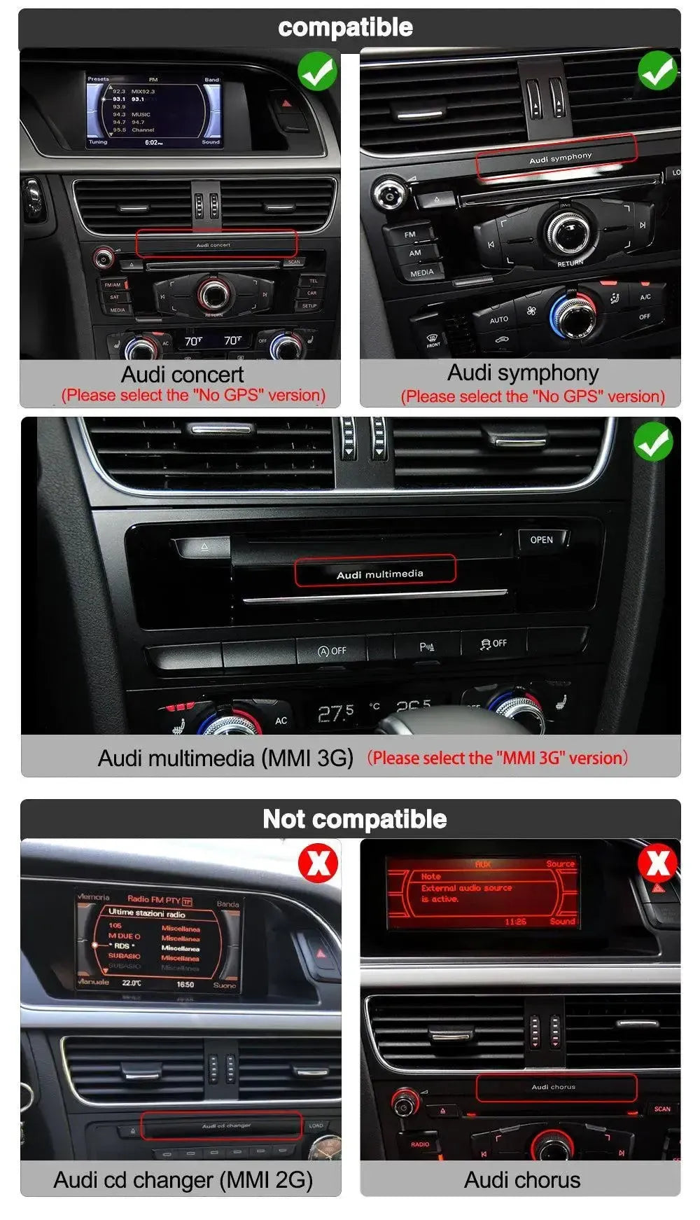 Apple CarPlay & Android Auto Android Screen Upgrade – 2008-2016 Audi A4 &A5
