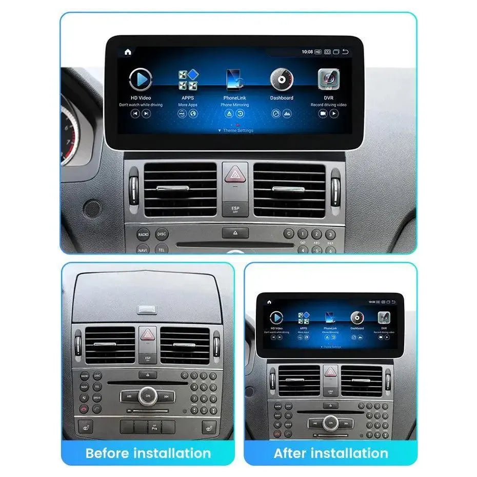 Apple CarPlay & Android Auto Android Screen Upgrade - Mercedes Benz C Class W204/S204