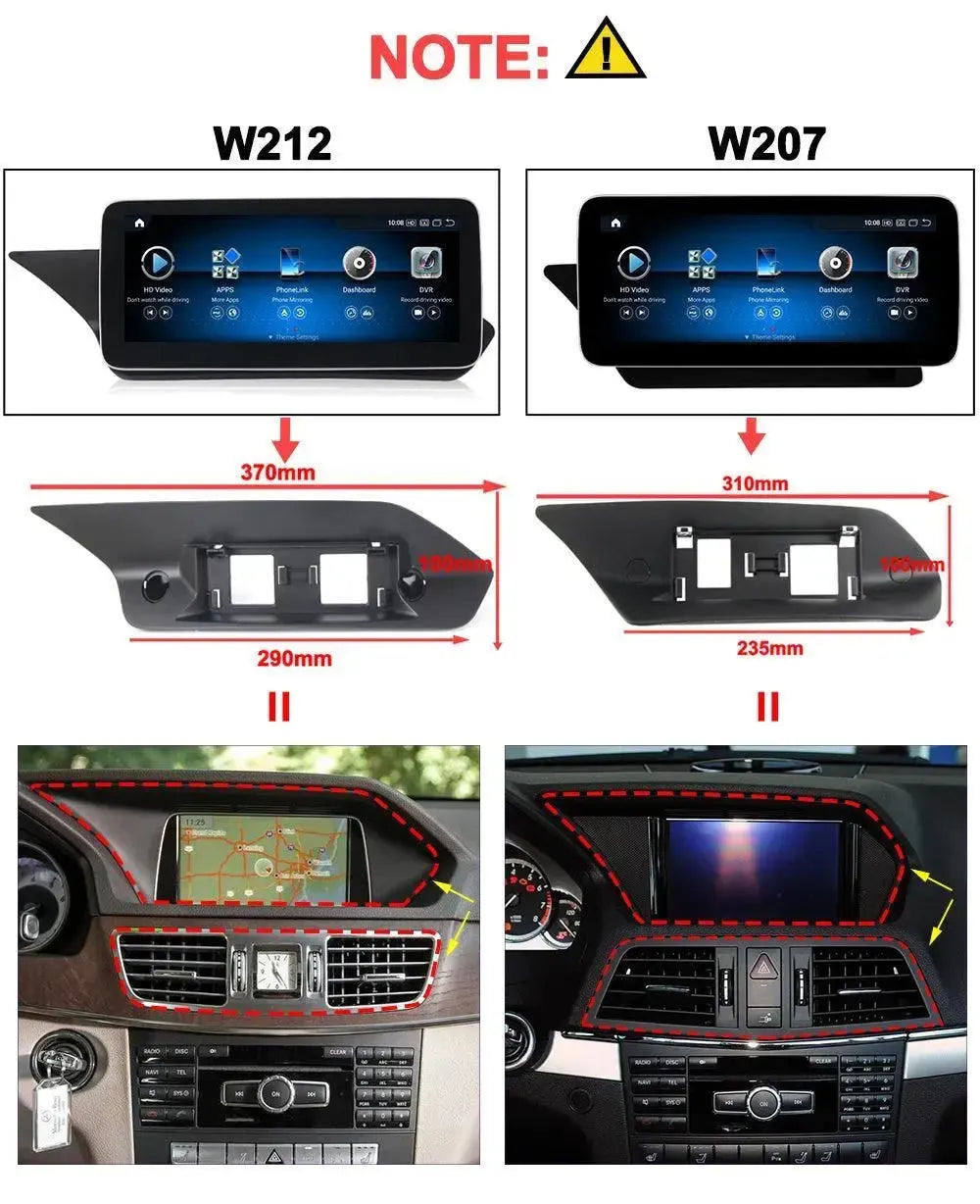 Apple CarPlay & Android Auto Android Screen Upgrade - Mercedes Benz E Class sedan W211 W212