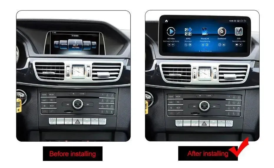 Apple CarPlay & Android Auto Android Screen Upgrade - Mercedes Benz E Class sedan W211 W212