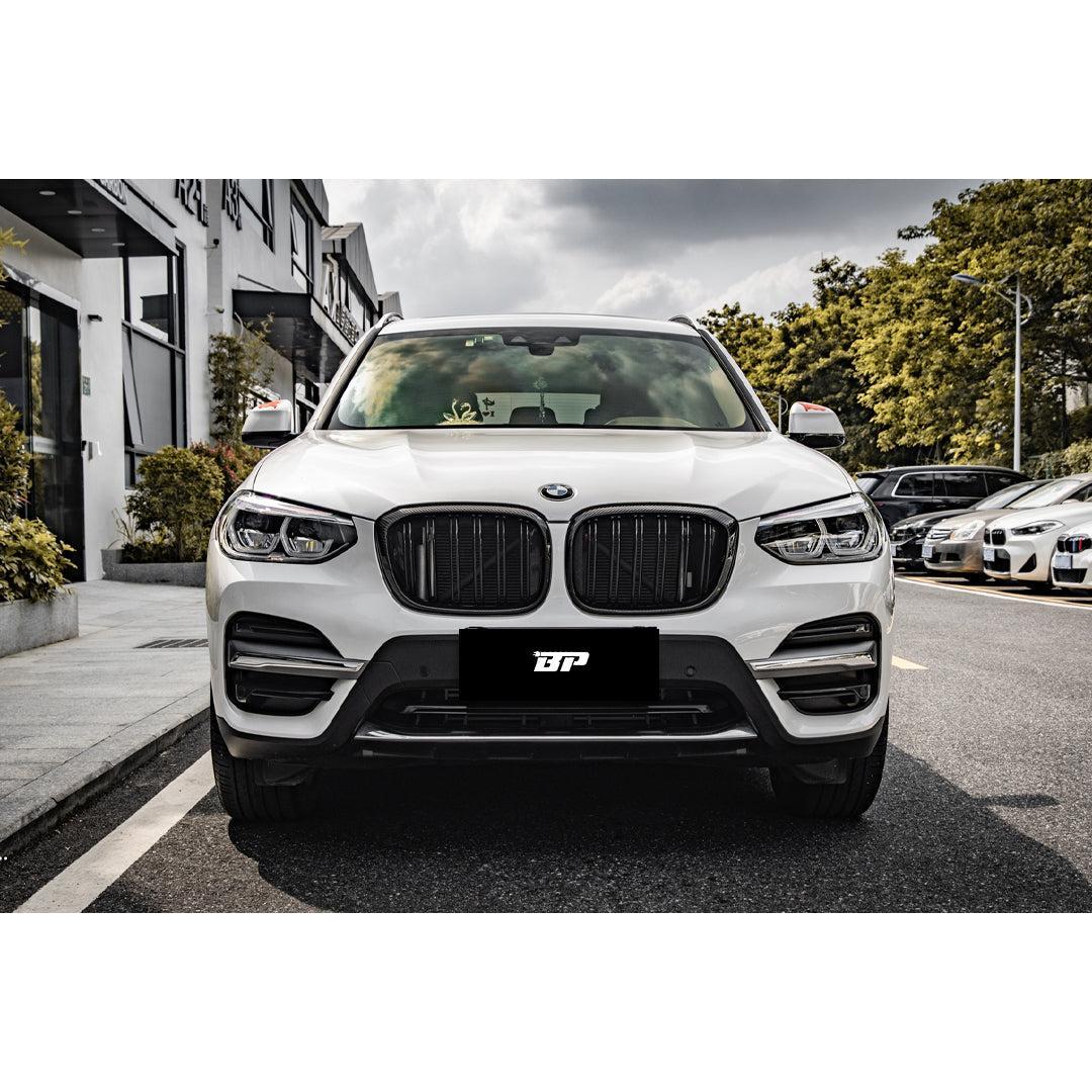Dual Slat Carbon Fiber Front Grilles - BMW F97 X3M F98 X4M Pre-LCI