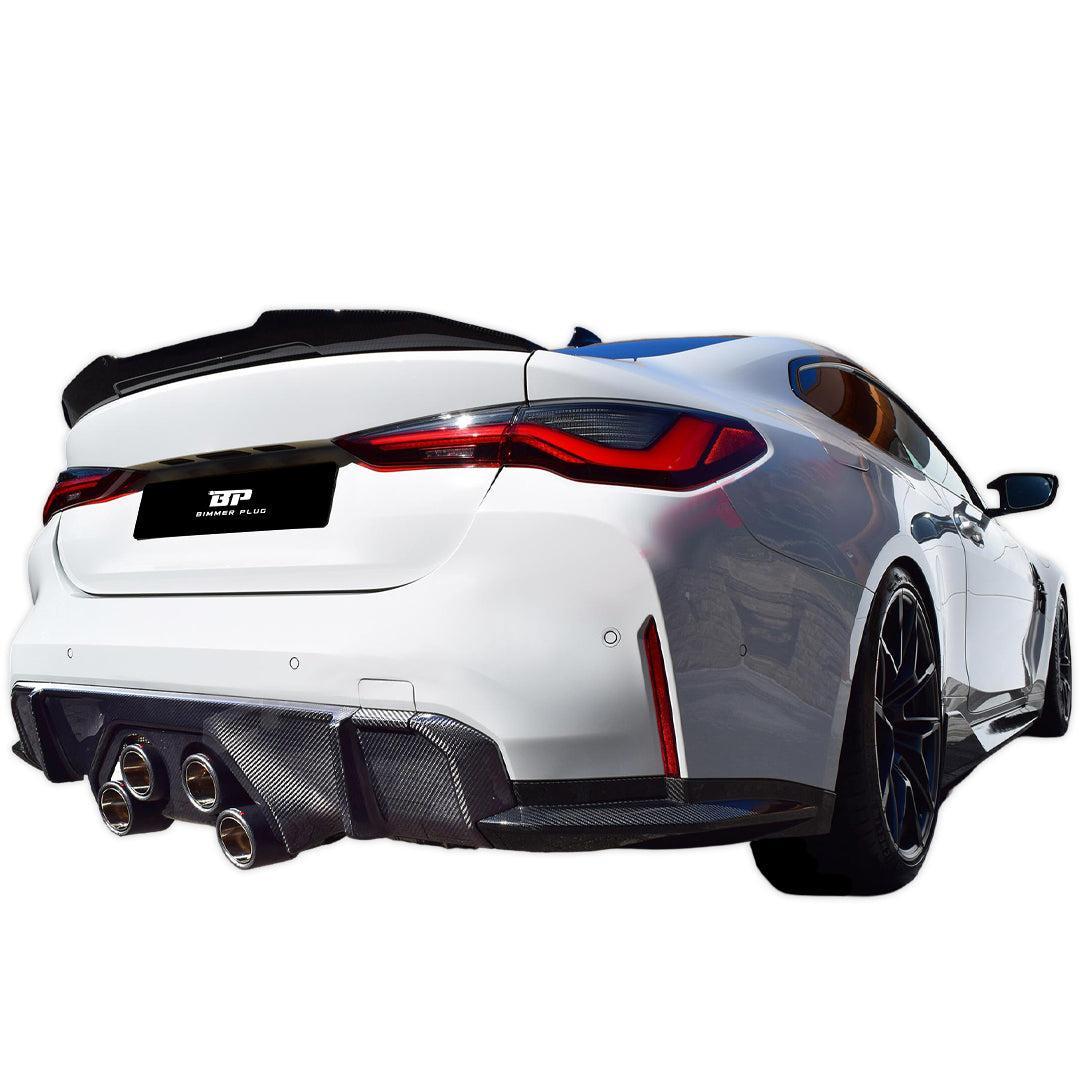 MP Exhaust Style Carbon Fiber Rear Diffuser Center Trim - BMW G80 M3 & G82/G83 M4