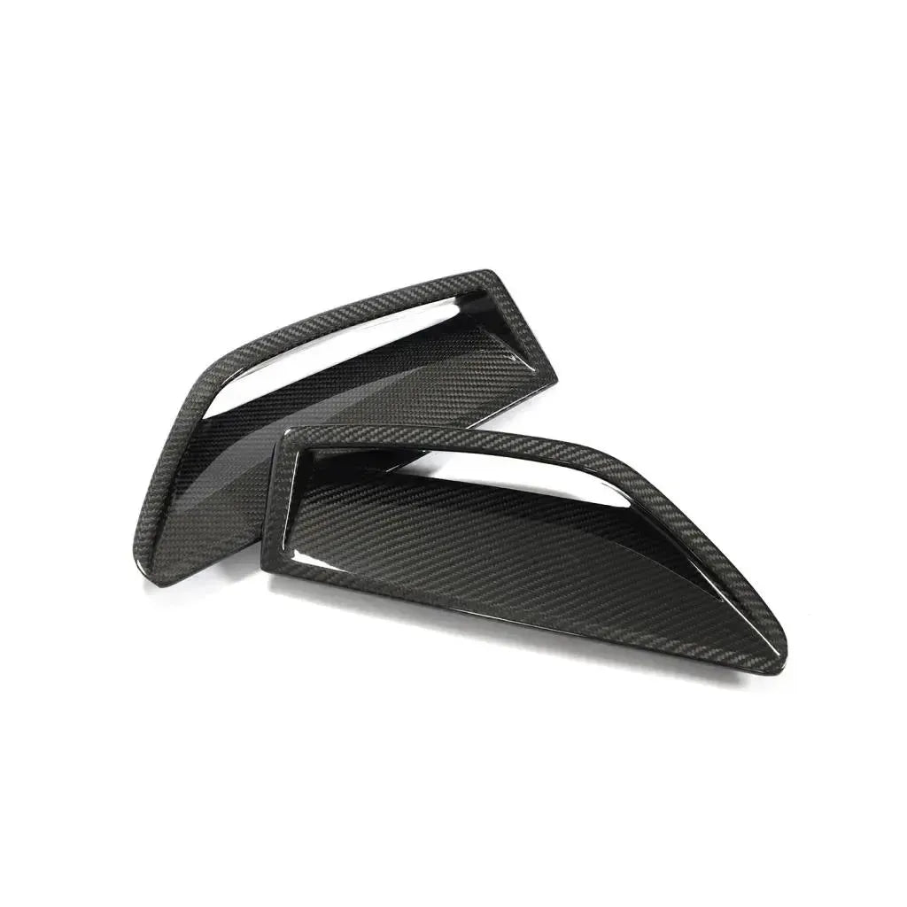 Carbon Fiber Front Bumper Air Vent Trims - Audi RS6 / RS7