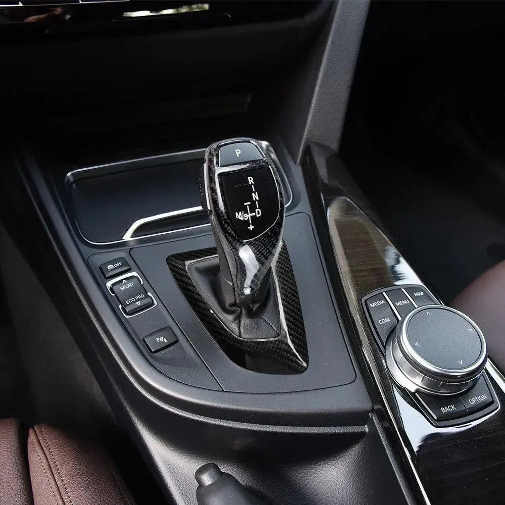Carbon Fiber Gear Shifter Trim Covers - BMW F Chassis | Bimmer Plug ...