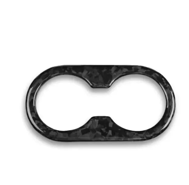Carbon Fiber Rear Seat Cup Holder Cover - Tesla Model 3