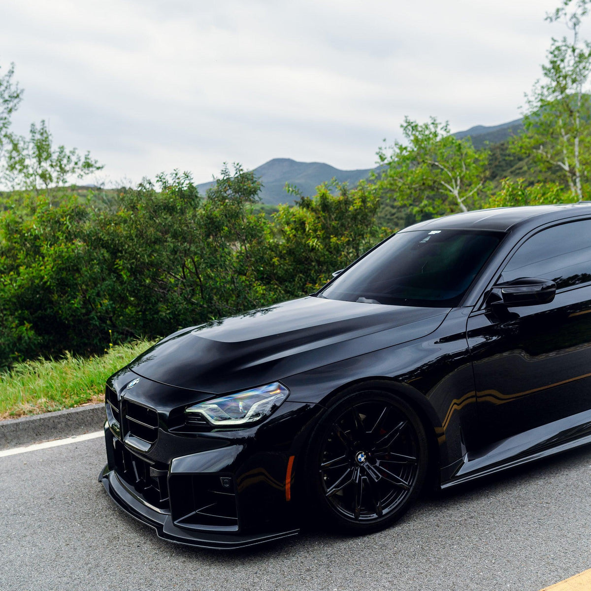 AN Adjustable Style Carbon Fiber Front Lip - BMW G87 M2