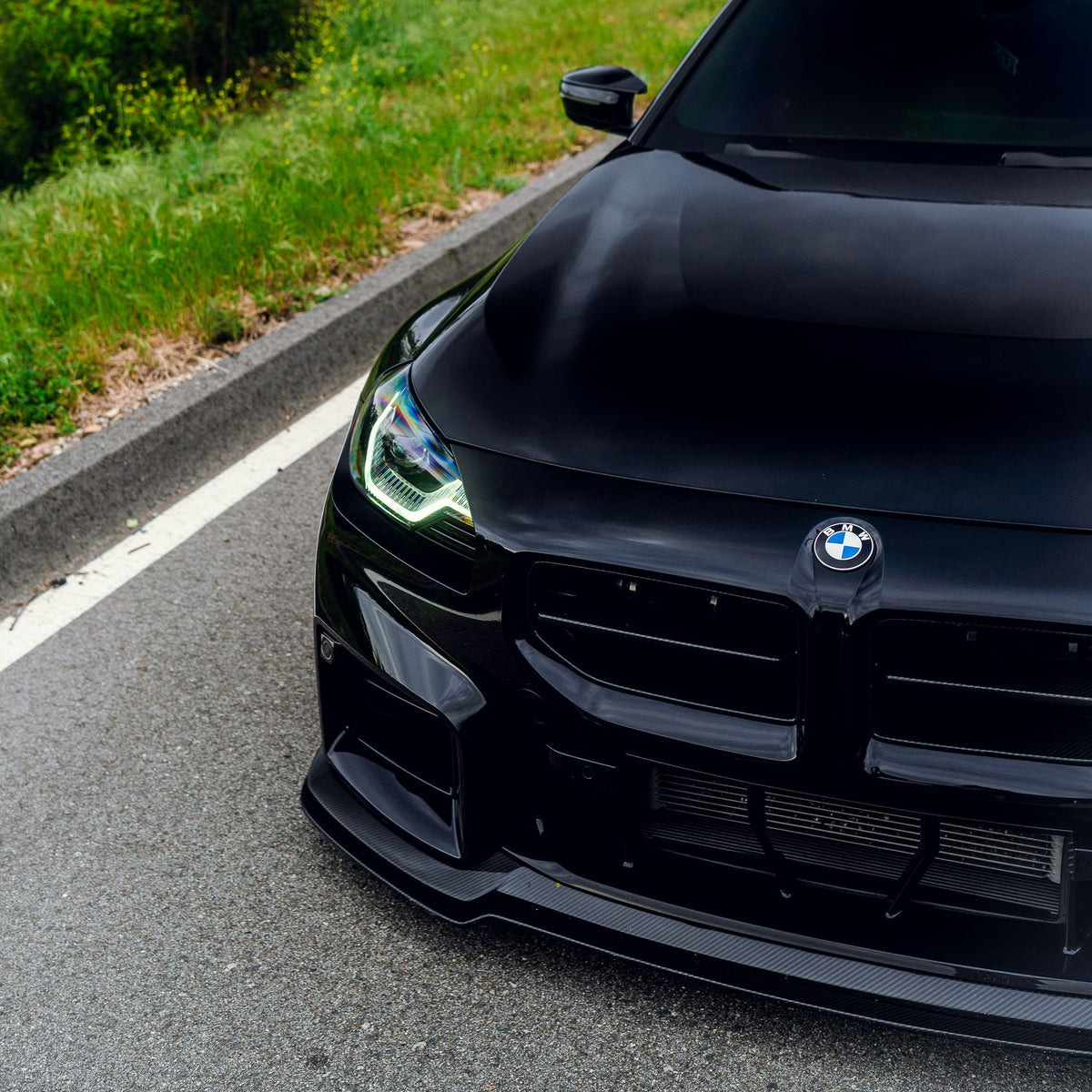 AN Adjustable Style Carbon Fiber Front Lip - BMW G87 M2