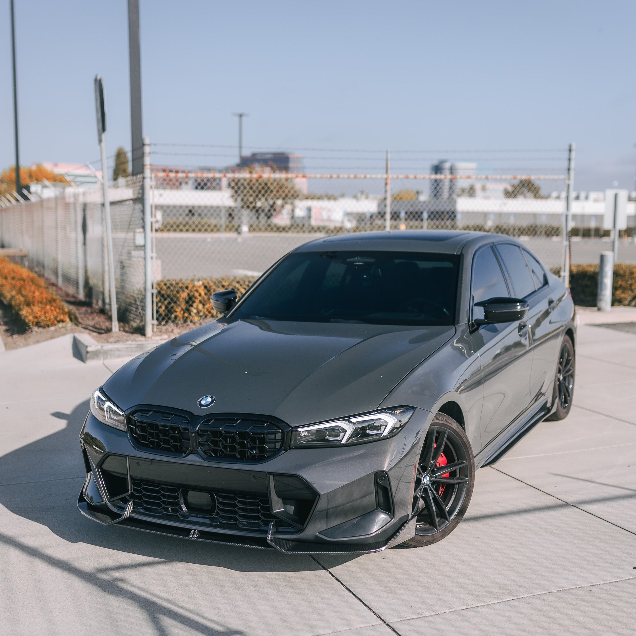 AD Style Carbon Fiber Front Lip - BMW G20 3 Series LCI