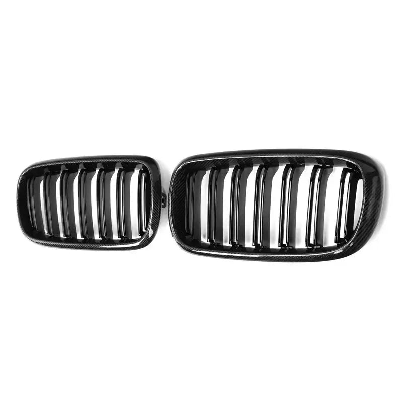 Dual Slat Carbon Fiber Front Grilles - BMW F15 X5 & F16 X6