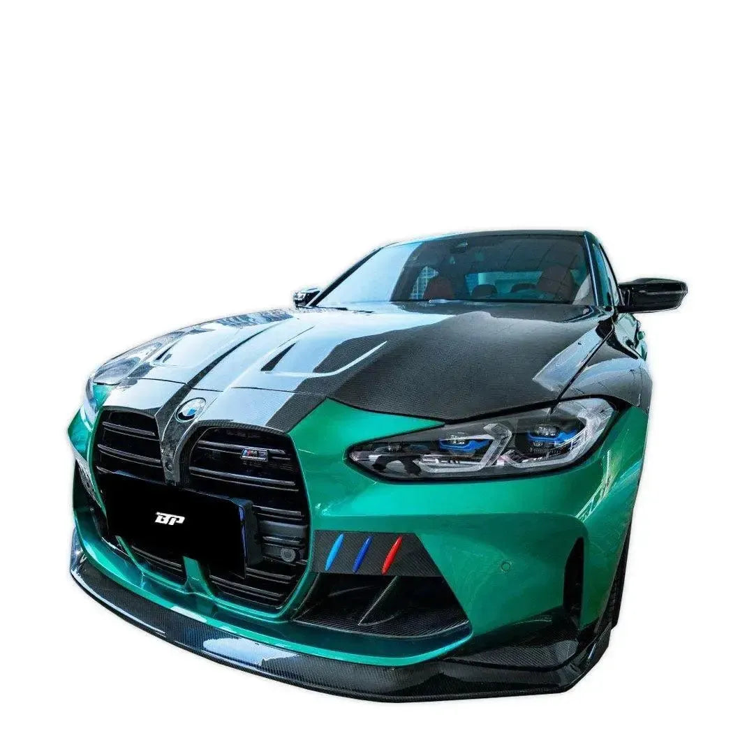 KB Style Carbon Fiber Front Lip with Upper Lip Trim - BMW G80 M3 & G82/G83 M4