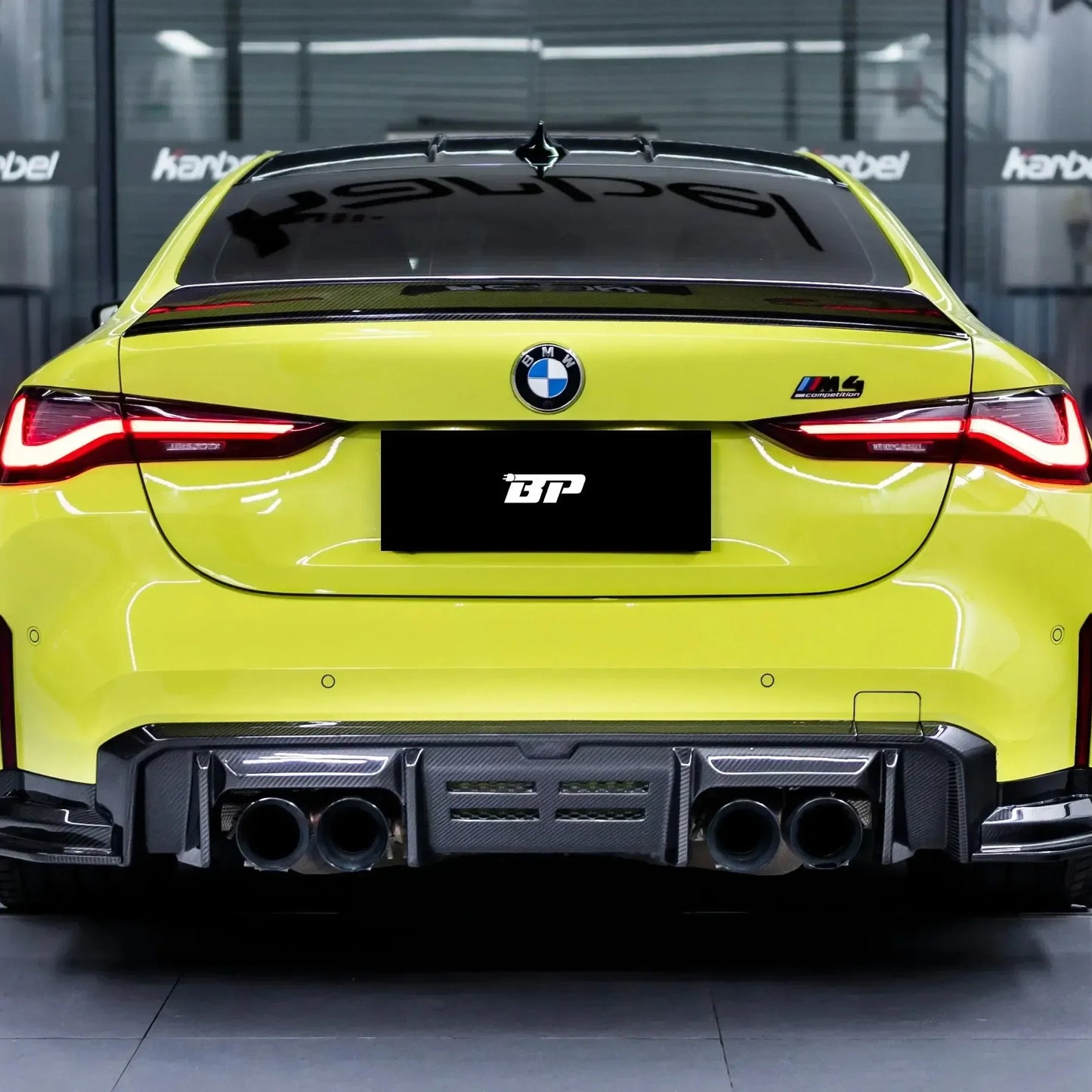 KB Style Carbon Fiber Rear Diffuser with Canards - BMW G82/G83 M4