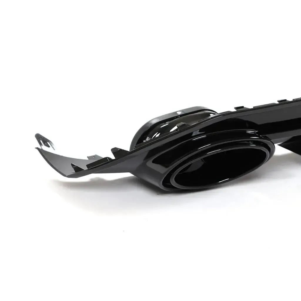RS3 Style Gloss Black Rear Diffuser with Exhaust Tip - Audi S3 / A3