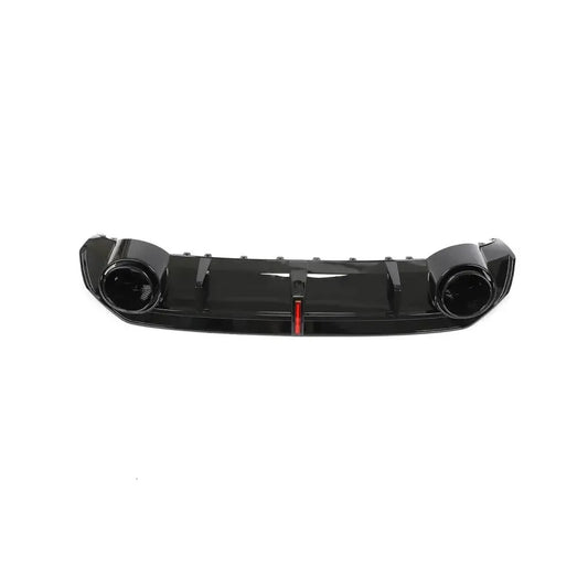 RS3 Style Gloss Black Rear Diffuser with Exhaust Tip - Audi S3 / A3