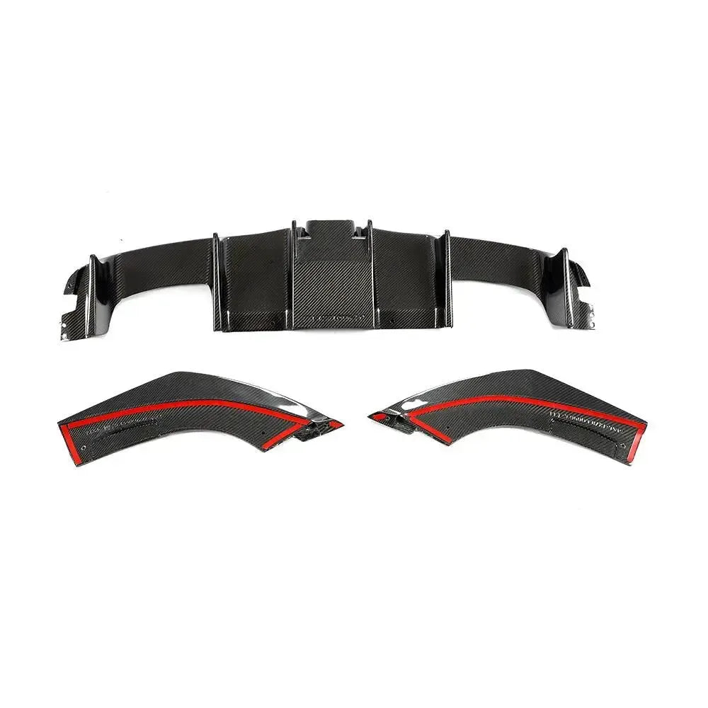 Signature Carbon Fiber Rear Diffuser w/ LED Light - BMW F87 M2
