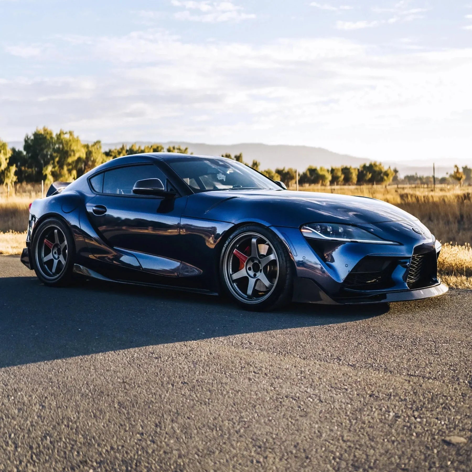 VRS Style Carbon Fiber Side Skirts - Toyota A90 GR Supra
