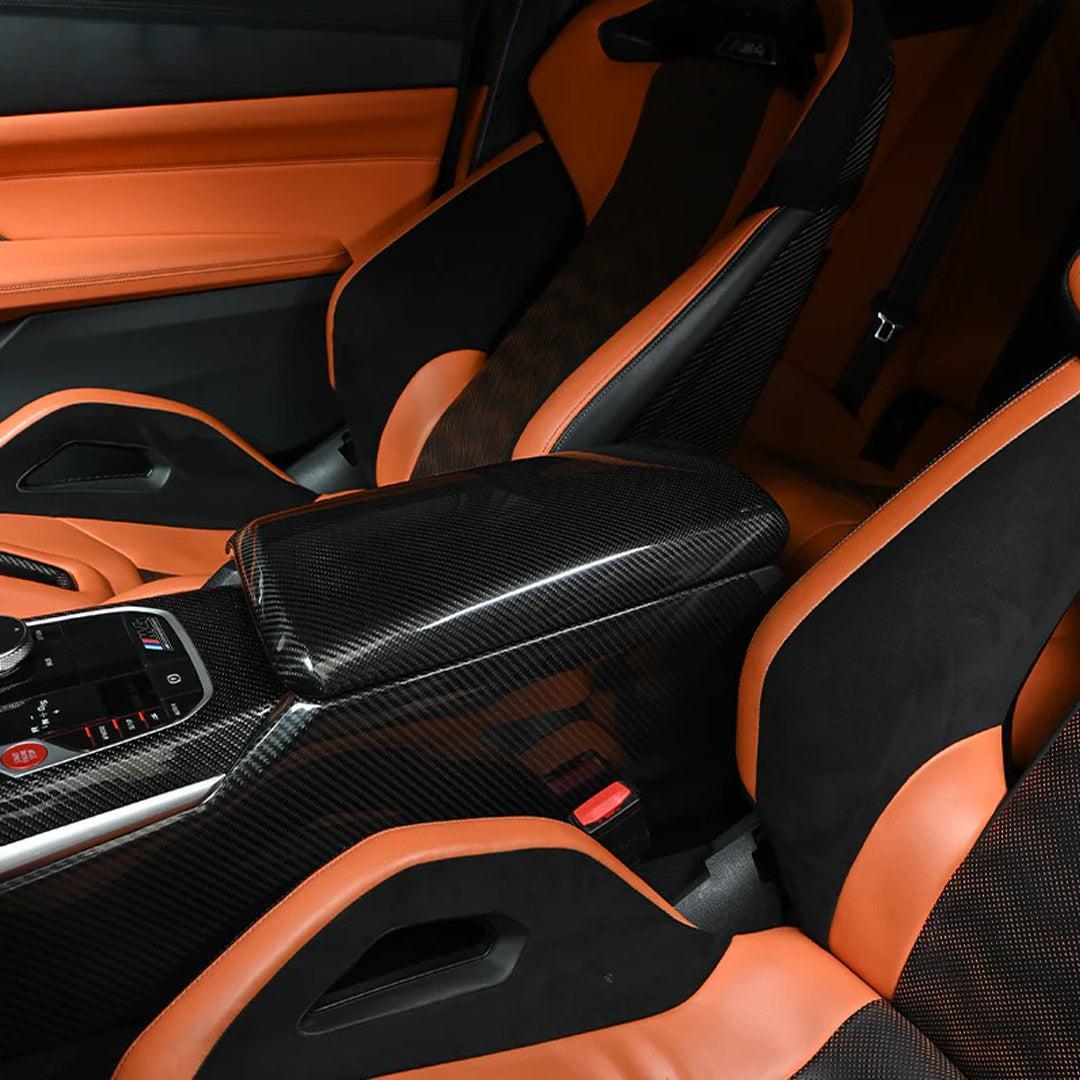 Carbon Fiber Center Console Armrest Box Cover - BMW G80 M3 & G82/G83 M4 & G87 M2
