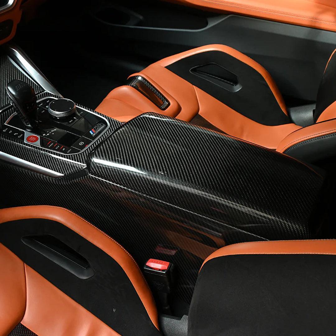 Carbon Fiber Center Console Armrest Box Cover - BMW G80 M3 & G82/G83 M4 & G87 M2
